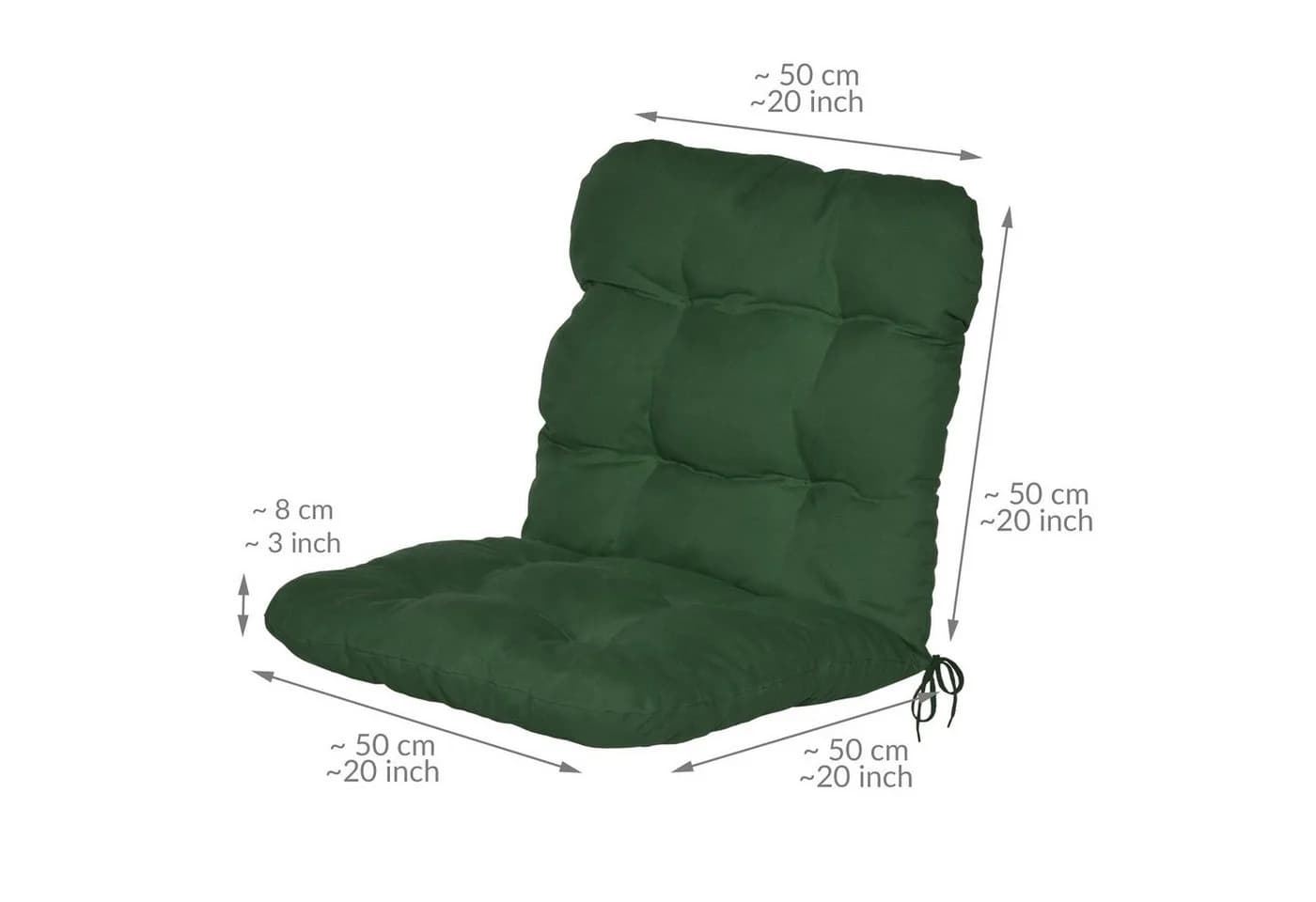 Beautissu Niedriglehner Sitzauflage 4er Set Dunkelgrün - Bild 5