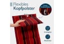 Beautissu Hochlehnerauflage Premium mit Kopfpolster Rot UV-Schutz Bild 5