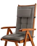 Beautissu Hochlehnerauflage 2er Set Sun-HL Taupe 8cm dick rutschfest robust Bild 1