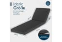 Beautissu Liegenauflage 2er Set Deckchair Auflagen Wasserdicht QD-RL, 190x60cm, Anthrazit Bild 1