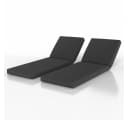 Beautissu Liegenauflage 2er Set Deckchair Auflagen Wasserdicht QD-RL, 190x60cm, Anthrazit Bild 2
