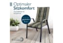 Beautissu Sitzauflage Niedriglehner Grün-Gestreift Premium Bild 5