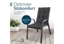 Beautissu Sitzauflage Niedriglehner Anthrazit UV-Lichtechtheit Bild 5