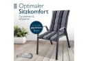 Beautissu Sitzauflage 2er Set Niedriglehner Anthrazit-Gestreift Bild 5
