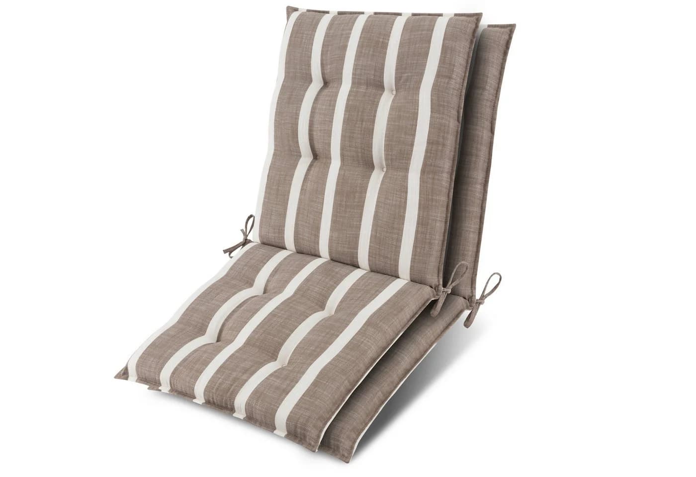 Beautissu Niedriglehner Auflage 2er Set Beige-Weiß UV-Lichtechtheit - Bild 2