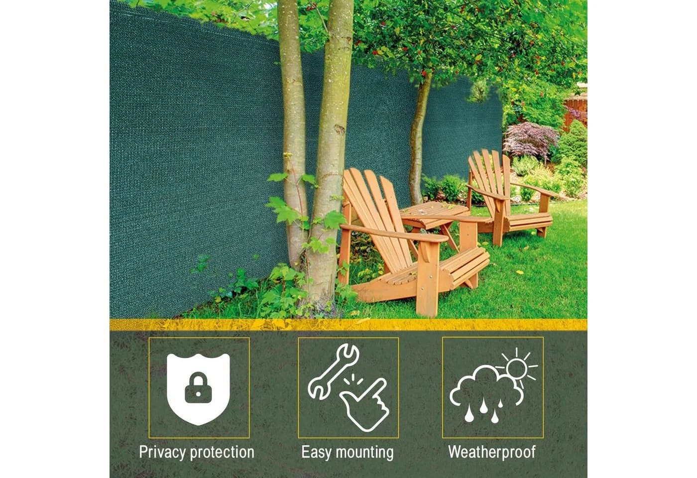 Sol Royal Sichtschutzzaunmatten Schattennetz 10m x 1,8m Grün
