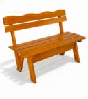 Beautissu Gartenbank 2-Sitzer 120 cm Kiefernholz Bild 2