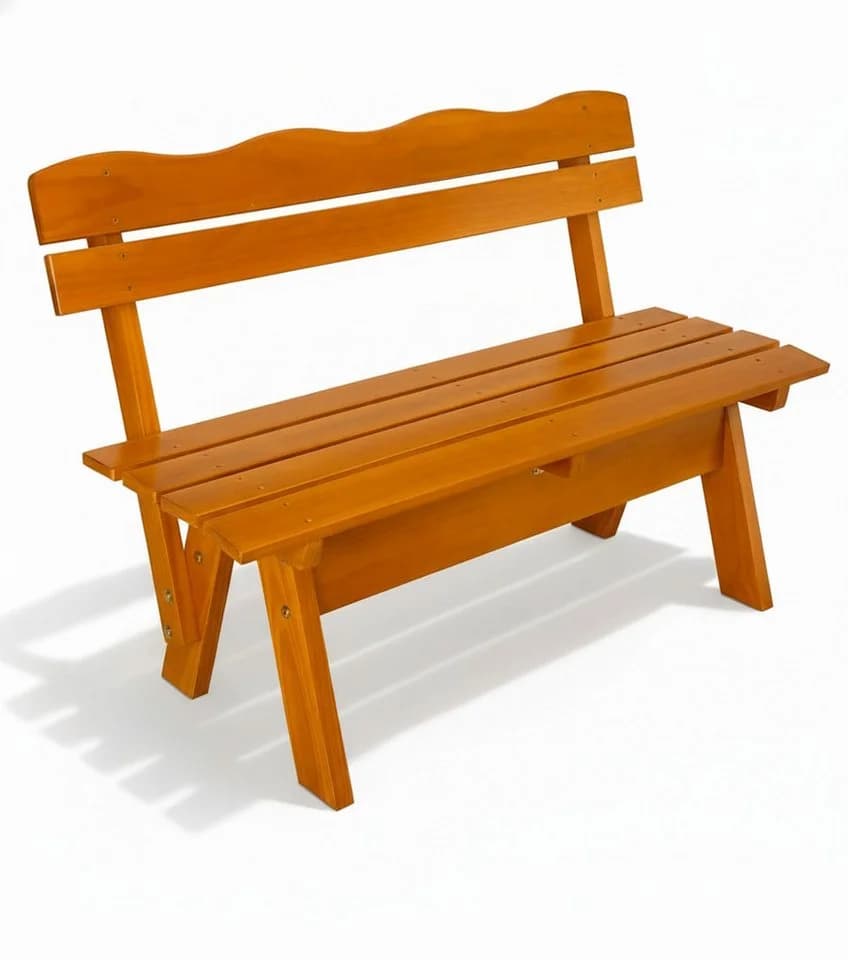 Beautissu Gartenbank 2-Sitzer 120 cm Kiefernholz - Bild 2