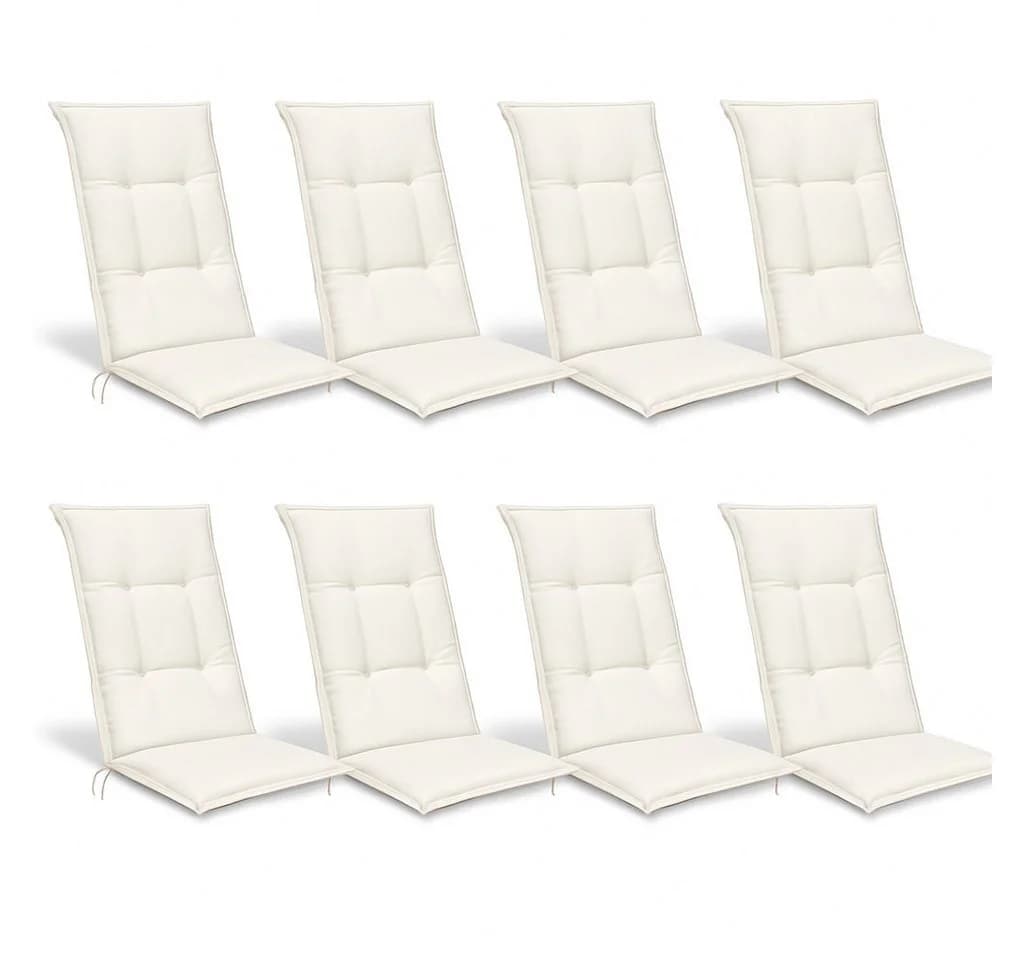 Beautissu Hochlehnerauflage 8er Set Base HL Natur - Bild 2