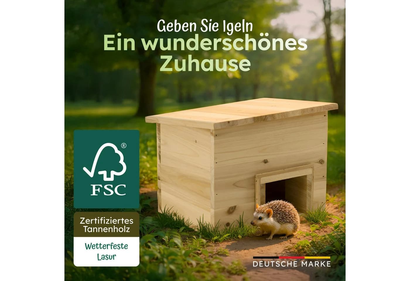Moorland Igelhaus Winterfest - Überwinterungshaus aus Holz