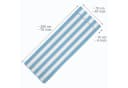 Beautissu Handtuch Cassis 200x75cm Blau-Weiß-gestreift Liegenauflage Bild 1