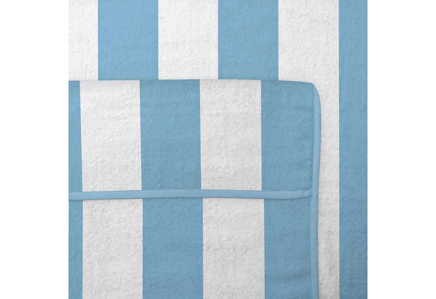 Beautissu Handtuch Cassis 200x75cm Blau-Weiß-gestreift Liegenauflage - Bild 3