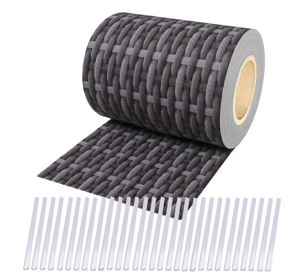 Plantifflex Sichtschutzfolie 35m PVC blickdicht Rattan-Anthrazit - Bild 2