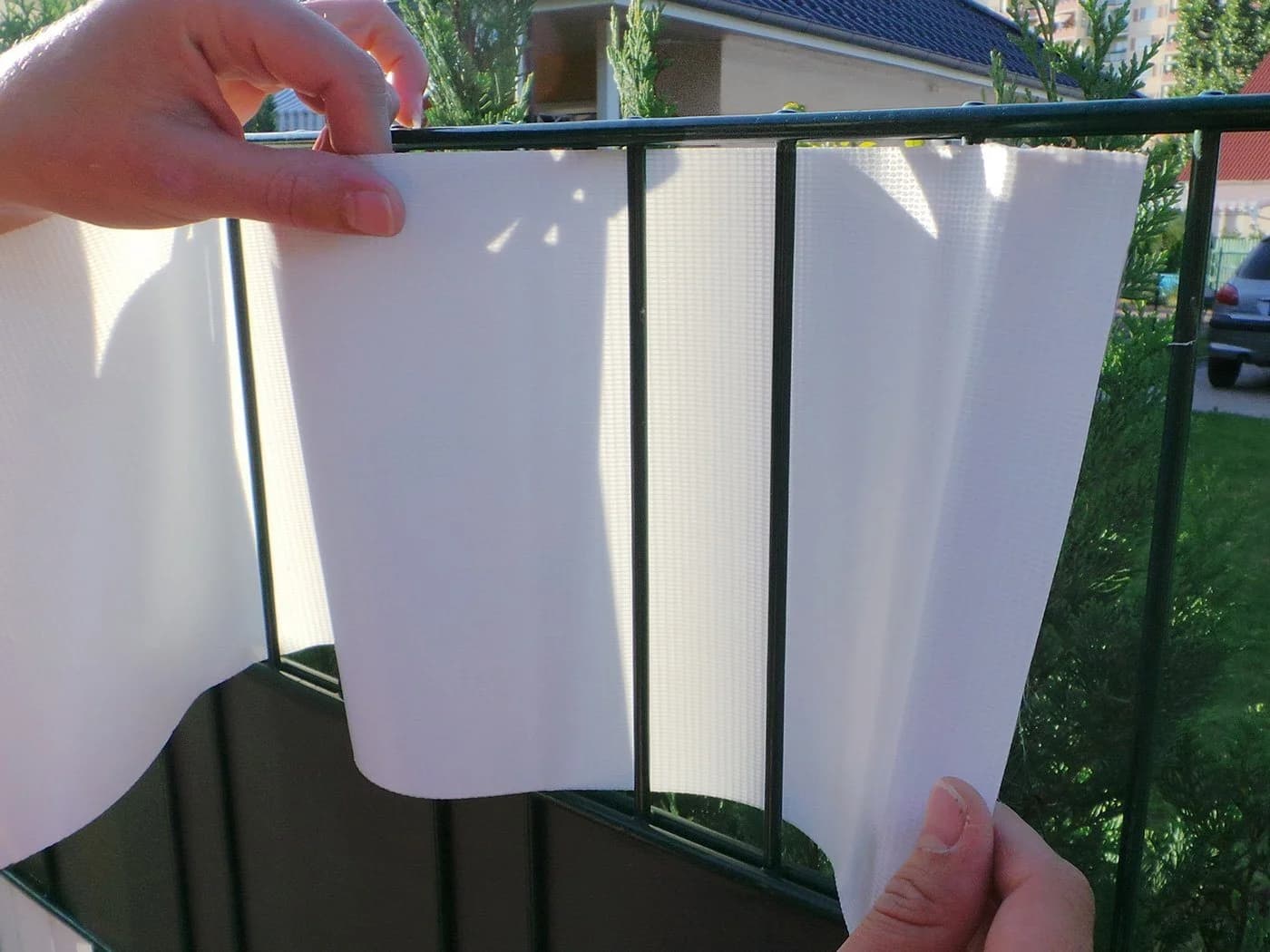 Plantifflex Sichtschutzfolie 35m PVC blickdicht Rattan-Anthrazit - Bild 3