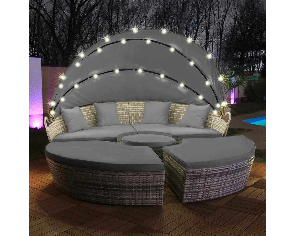 Swing&Harmonie Gartenlounge-Set Grau