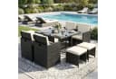 Swing&Harmonie Vegas Polyrattan Sitzgruppe 9-teilig Schwarz Gartenmöbel Bild 2