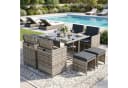 Swing&Harmonie Vegas Garten-Sitzgruppe Grau Poly Rattan mit Kissen Bild 3