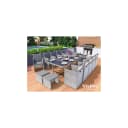 Swing&Harmonie Vegas 15-tlg. Polyrattan Sitzgruppe Grau Esstisch Lounge Bild 1