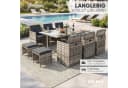 Swing&Harmonie Vegas 15-tlg. Polyrattan Sitzgruppe Grau Esstisch Lounge Bild 5
