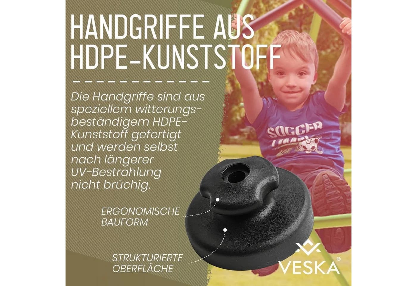VESKA Klettergerüst Dome Climber Kinder Kletterkuppel Metall Blau/Gelb - Bild 4