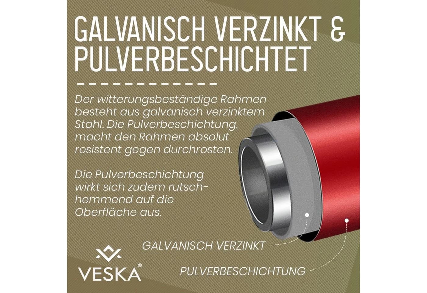 VESKA Klettergerüst Dome Climber Kinder Kletterkuppel Metall Blau/Gelb - Bild 5