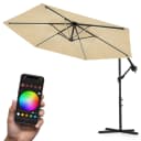 Swing&Harmonie® LED Sonnenschirm 350cm Creme RGB Beleuchtung Bild 1