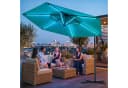 Swing&Harmonie® LED Sonnenschirm 350cm RGB Türkis mit App Steuerung Bild 3