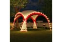Swing&Harmonie LED Event Pavillon XXL DomeShelter 450cm Rot mit LED & Solarmodul Bild 3