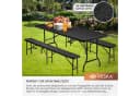 Veska Bierzeltgarnitur 3-teilig Rattan-Optik Anthrazit Bild 3