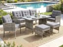 Swing&Harmonie Gartenlounge-Set 7-tlg. Polyrattan Braun Bild 2