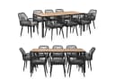 Swing&Harmonie Garten-Essgruppe 6-8 Personen Grau Schwarz WPC Bild 2