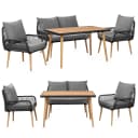 Swing&Harmonie Gartenlounge-Set Sienna 4-6 Plätze mit WPC-Tisch Bild 1