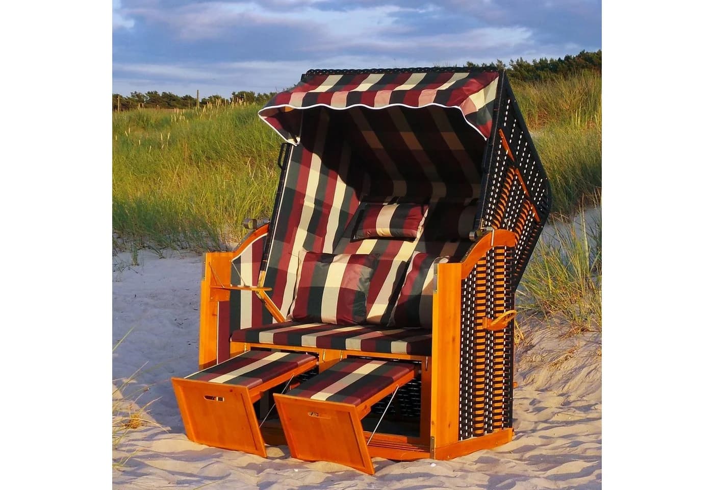 Swing&Harmonie Strandkorb XXL mit LED Beleuchtung und Solarmodul - Bild 2