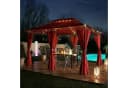 Swing&Harmonie Luxus LED Pavillon 3x4m Minzo Rot mit Seitenwänden Bild 2