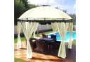 Swing&Harmonie Pavillon LED mit Solar und Seitenwänden Beige Bild 1