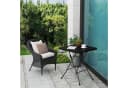 EUGAD Gartentisch Schwarz Klappbar Rattan-Optik Bild 1
