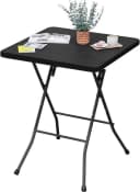 EUGAD Gartentisch Schwarz Klappbar Rattan-Optik Bild 2