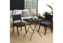 EUGAD Gartentisch Schwarz Klappbar Rattan-Optik Bild 4