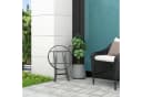 EUGAD Gartentisch Klapptisch Glas Metall Schwarz Transparent Bild 5