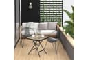 EUGAD Gartentisch (1-St) Beistelltisch klappbar aus Glas&Metall, rechteckig Bild 1