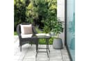 EUGAD Gartentisch (1-St) Beistelltisch klappbar aus Glas&Metall, rechteckig Bild 4