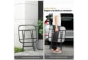 EUGAD Gartentisch (1-St) Beistelltisch klappbar aus Glas&Metall, rechteckig Bild 5