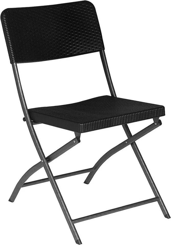 EUGAD Klappstuhl Schwarz HDPE Metall Gartenstuhl Campingstuhl - Bild 2