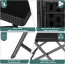 EUGAD Klappstuhl Schwarz HDPE Metall Gartenstuhl Campingstuhl Bild 4