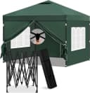 EUGAD Pavillon 3x3 m Grün mit Seitenwänden und UV-Schutz Bild 2