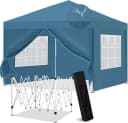 EUGAD Faltpavillon Blau wasserfest mit Seitenwänden Bild 2