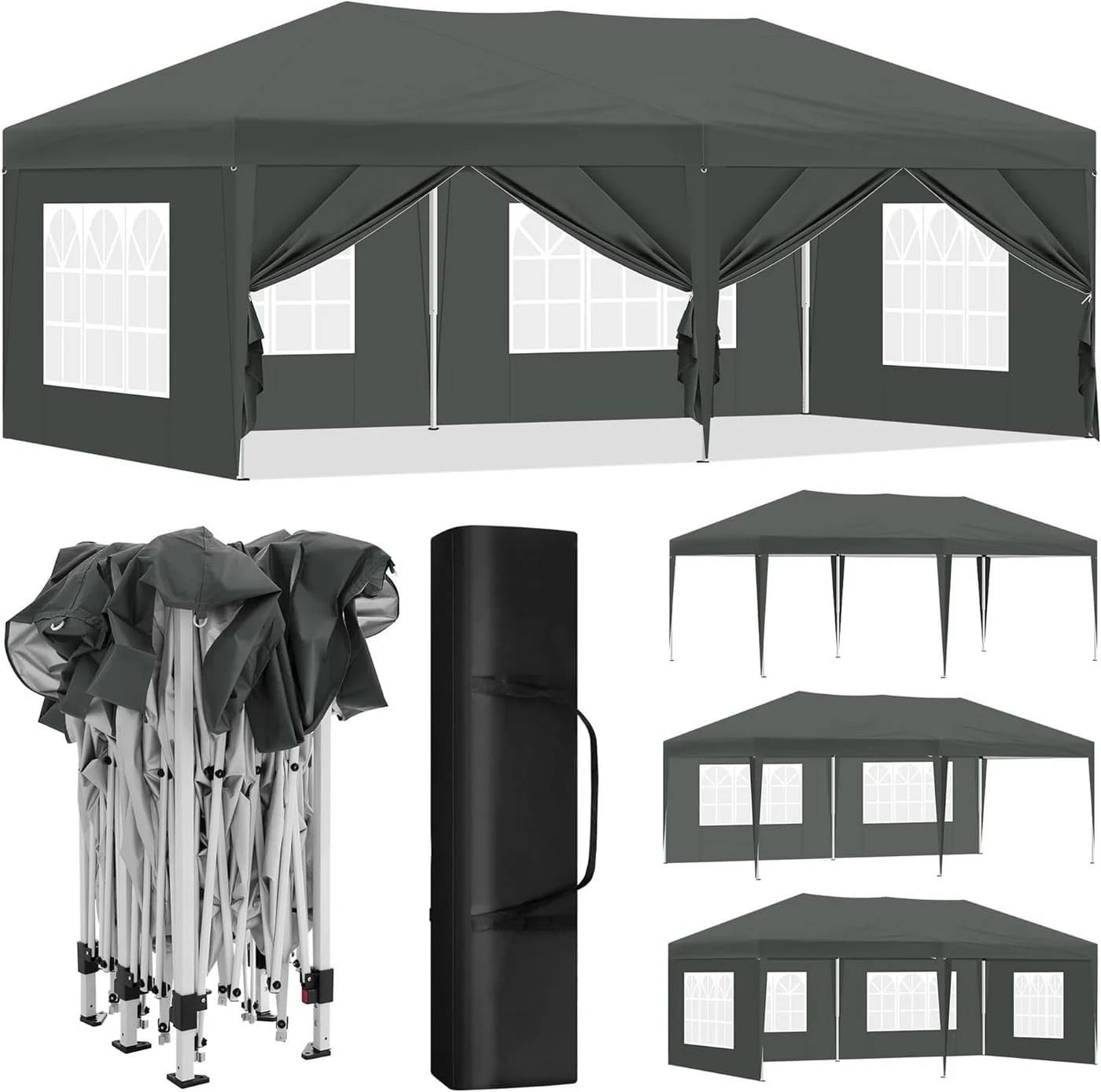 EUGAD Pavillon 3x6m mit 6 Seitenwänden wasserdicht - Bild 2