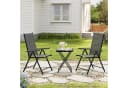 EUGAD Gartenstuhl 2er Set Klappbar 7-fach Verstellbar Grau Bild 1