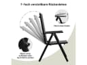 EUGAD Gartenstuhl 2er Set Klappbar 7-fach Verstellbar Grau Bild 4