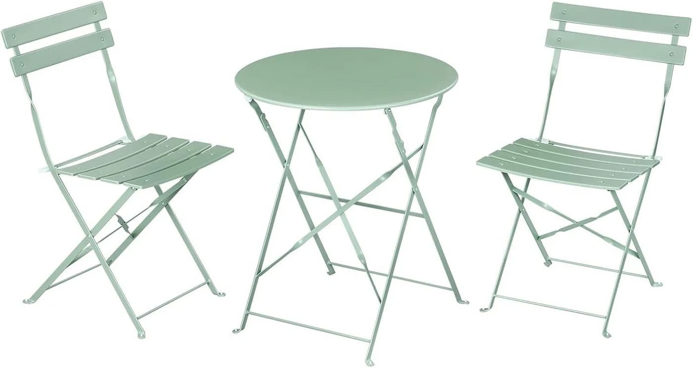 EUGAD Balkonset 3-tlg. Klappbar Grün/Schwarz - Bild 2